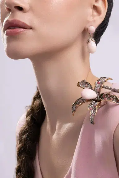 CICADA Diamond Round Conch Drop Earrings | Thumbnail 4 CICADA Diamond Round Conch Drop Earrings | Thumbnail 4