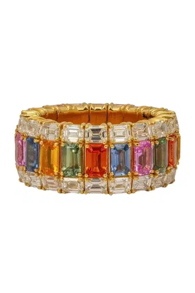 Zydo Sapphire Diamond Multi Color Stretch Ring | Thumbnail 1 Zydo Sapphire Diamond Multi Color Stretch Ring | Thumbnail 1