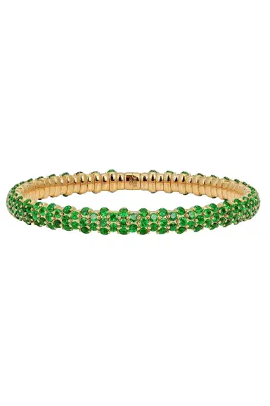 Zydo Tsavorite Slim Domed Stretch Bracelet | Thumbnail 1 Zydo Tsavorite Slim Domed Stretch Bracelet | Thumbnail 1