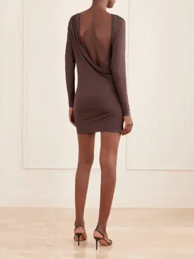 Alex Perry Open-back Draped Jersey Mini Dress | Thumbnail 3 Alex Perry Open-back Draped Jersey Mini Dress | Thumbnail 3