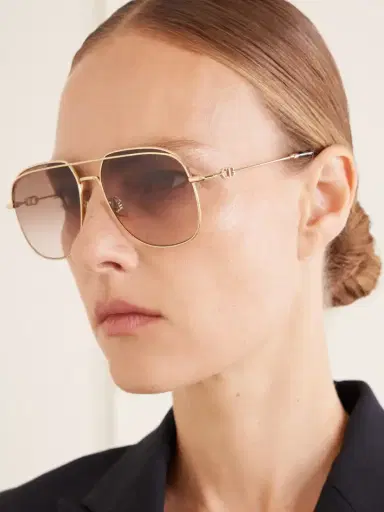 DIOR Eyewear Petit Cd A1u Square-frame Gold-tone Sunglasses | Thumbnail 4 DIOR Eyewear Petit Cd A1u Square-frame Gold-tone Sunglasses | Thumbnail 4