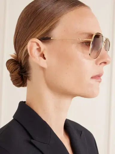 DIOR Eyewear Petit Cd A1u Square-frame Gold-tone Sunglasses | Thumbnail 5 DIOR Eyewear Petit Cd A1u Square-frame Gold-tone Sunglasses | Thumbnail 5