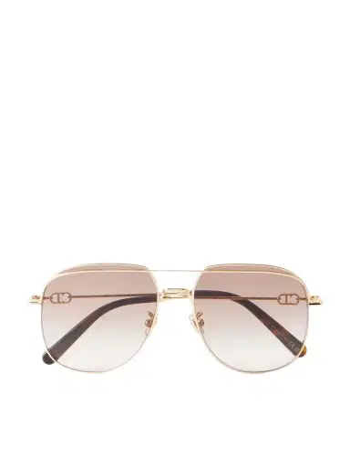 DIOR Eyewear Petit Cd A1u Square-frame Gold-tone Sunglasses | Thumbnail 1 DIOR Eyewear Petit Cd A1u Square-frame Gold-tone Sunglasses | Thumbnail 1