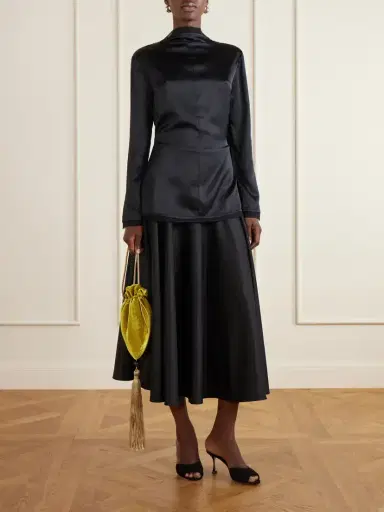 Abadia Pleated Cotton-poplin Midi Skirt | Thumbnail 2 Abadia Pleated Cotton-poplin Midi Skirt | Thumbnail 2