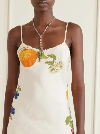 ALIX OF BOHEMIA Athens Nine Fruit Printed Silk Midi Dress | Thumbnail 4 ALIX OF BOHEMIA Athens Nine Fruit Printed Silk Midi Dress | Thumbnail 4