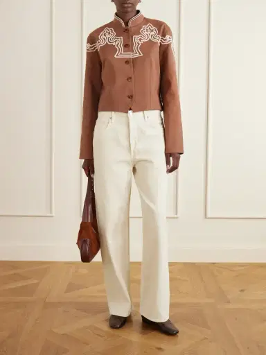ALIX OF BOHEMIA Clarke Clove Spur Cropped Appliquéd Cotton-poplin Jacket | Thumbnail 2 ALIX OF BOHEMIA Clarke Clove Spur Cropped Appliquéd Cotton-poplin Jacket | Thumbnail 2