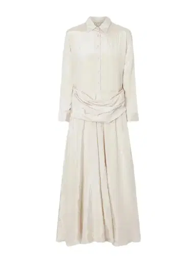 Abadia Draped Crinkled-satin Midi Dress | Thumbnail 1 Abadia Draped Crinkled-satin Midi Dress | Thumbnail 1