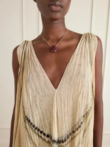 La DoubleJ Twirling Pleated Printed Tulle Midi Dress | Thumbnail 4 La DoubleJ Twirling Pleated Printed Tulle Midi Dress | Thumbnail 4