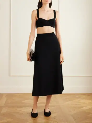 Galvan Nyx Ribbed Cropped Top | Thumbnail 2 Galvan Nyx Ribbed Cropped Top | Thumbnail 2