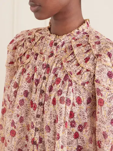Marant Étoile Christa Ruffled Printed Cotton Blouse | Thumbnail 5 Marant Étoile Christa Ruffled Printed Cotton Blouse | Thumbnail 5