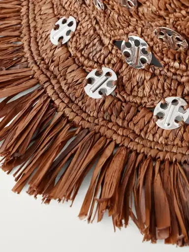 Rabanne Autres Embellished Fringed Raffia Hat | Thumbnail 3 Rabanne Autres Embellished Fringed Raffia Hat | Thumbnail 3