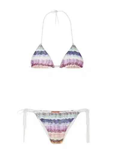 Missoni Striped Tasseled Crochet-knit Bikini | Thumbnail 1 Missoni Striped Tasseled Crochet-knit Bikini | Thumbnail 1