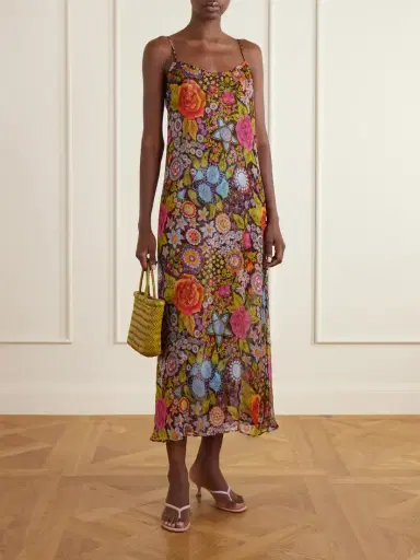 ALIX OF BOHEMIA Athens Bloom Mirage Floral-print Crepon Midi Dress | Thumbnail 2 ALIX OF BOHEMIA Athens Bloom Mirage Floral-print Crepon Midi Dress | Thumbnail 2