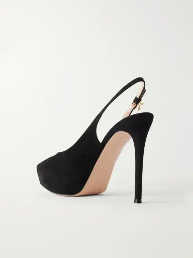 Gianvito Rossi Dasha Sling 85 Suede Slingback Pumps | Thumbnail 3 Gianvito Rossi Dasha Sling 85 Suede Slingback Pumps | Thumbnail 3