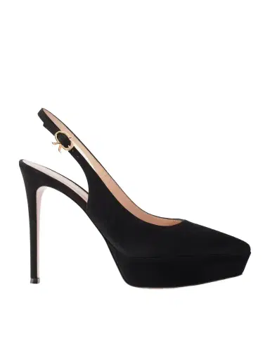 Gianvito Rossi Dasha Sling 85 Suede Slingback Pumps | Thumbnail 1 Gianvito Rossi Dasha Sling 85 Suede Slingback Pumps | Thumbnail 1