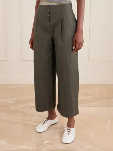 Proenza Schouler White Label Talla Cotton-blend Wide-leg Pants | Thumbnail 3 Proenza Schouler White Label Talla Cotton-blend Wide-leg Pants | Thumbnail 3