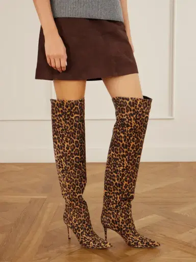 Gianvito Rossi Hansen Cuissard 85 Leopard-print Suede Over-the-knee Boots | Thumbnail 2 Gianvito Rossi Hansen Cuissard 85 Leopard-print Suede Over-the-knee Boots | Thumbnail 2