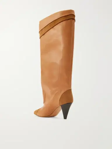 Isabel Marant Lezra Suede-trimmed Leather Knee Boots | Thumbnail 3 Isabel Marant Lezra Suede-trimmed Leather Knee Boots | Thumbnail 3
