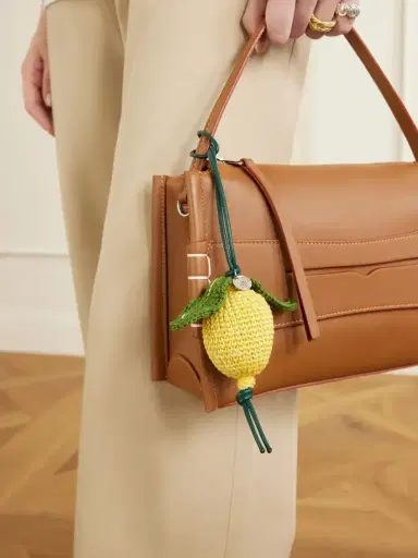 JW Anderson Lemon Crocheted Cotton And Leather Bag Charm | Thumbnail 2 JW Anderson Lemon Crocheted Cotton And Leather Bag Charm | Thumbnail 2