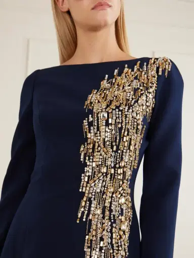 Jenny Packham Avana Crystal And Bead-embellished Crepe Gown | Thumbnail 4 Jenny Packham Avana Crystal And Bead-embellished Crepe Gown | Thumbnail 4