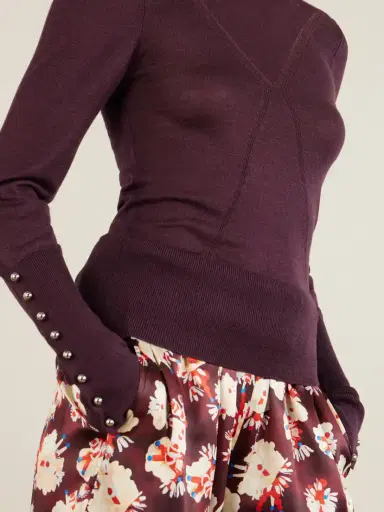 Rabanne Ribbed Embellished Wool And Silk-blend Sweater | Thumbnail 5 Rabanne Ribbed Embellished Wool And Silk-blend Sweater | Thumbnail 5