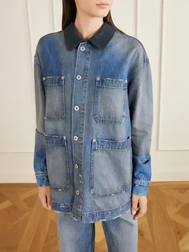 SLVRLAKE Worker Corduroy-trimmed Denim Jacket | Thumbnail 3 SLVRLAKE Worker Corduroy-trimmed Denim Jacket | Thumbnail 3