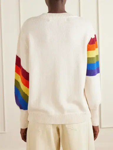 ALIX OF BOHEMIA Sammi Prism Intarsia-knit Organic Cotton Cardigan | Thumbnail 4 ALIX OF BOHEMIA Sammi Prism Intarsia-knit Organic Cotton Cardigan | Thumbnail 4