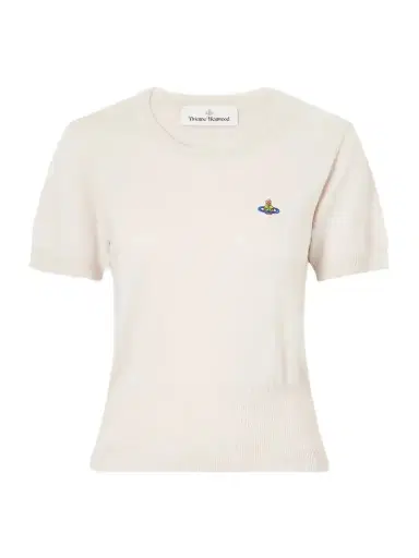 Vivienne Westwood Bea Logo-embroidered Wool T-shirt | Thumbnail 1 Vivienne Westwood Bea Logo-embroidered Wool T-shirt | Thumbnail 1