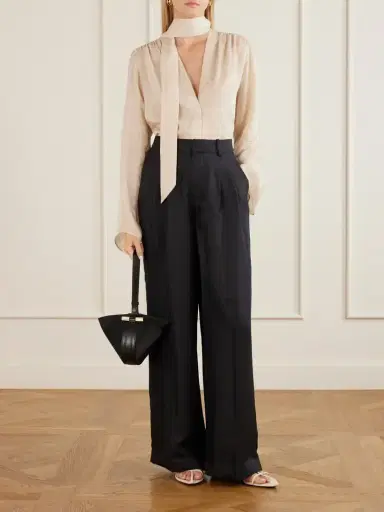 Maria McManus Scarf-detailed Satin Blouse | Thumbnail 2 Maria McManus Scarf-detailed Satin Blouse | Thumbnail 2