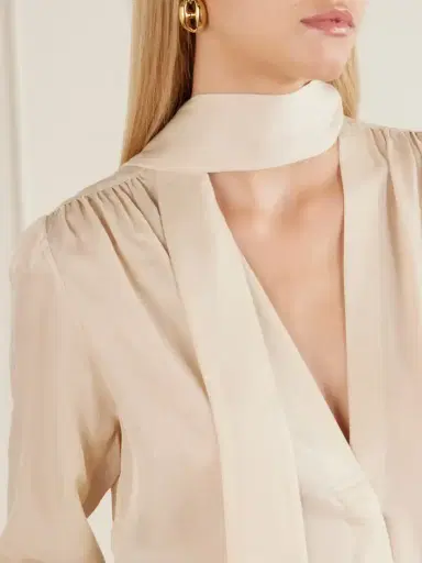 Maria McManus Scarf-detailed Satin Blouse | Thumbnail 5 Maria McManus Scarf-detailed Satin Blouse | Thumbnail 5
