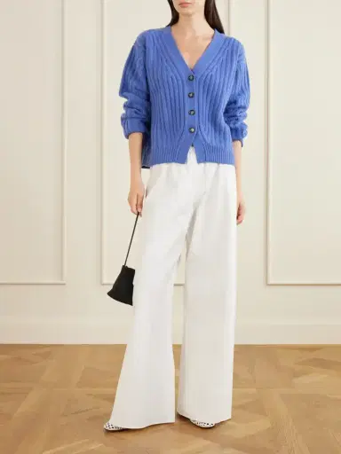 Allude Ribbed Cashmere Cardigan | Thumbnail 2 Allude Ribbed Cashmere Cardigan | Thumbnail 2