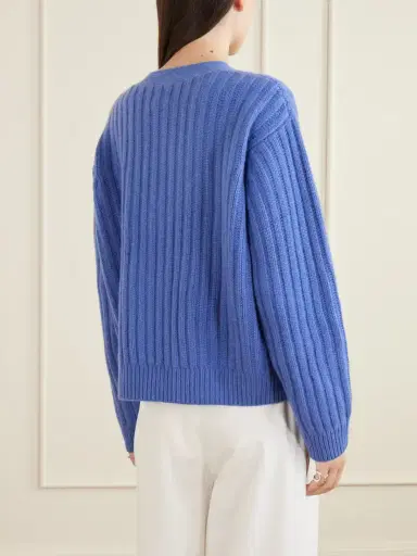 Allude Ribbed Cashmere Cardigan | Thumbnail 3 Allude Ribbed Cashmere Cardigan | Thumbnail 3
