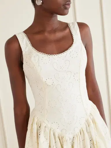 Agua by Agua Bendita Pluma Playa Broderie Anglaise Cotton Mini Dress | Thumbnail 4 Agua by Agua Bendita Pluma Playa Broderie Anglaise Cotton Mini Dress | Thumbnail 4