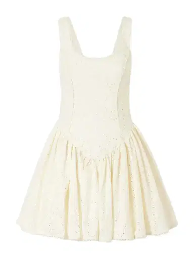 Agua by Agua Bendita Pluma Playa Broderie Anglaise Cotton Mini Dress | Thumbnail 1 Agua by Agua Bendita Pluma Playa Broderie Anglaise Cotton Mini Dress | Thumbnail 1