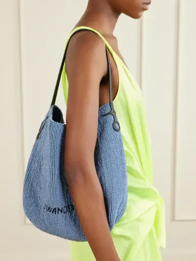 JW Anderson Bead-embellished Leather-trimmed Canvas Tote | Thumbnail 2 JW Anderson Bead-embellished Leather-trimmed Canvas Tote | Thumbnail 2