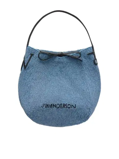 JW Anderson Bead-embellished Leather-trimmed Canvas Tote | Thumbnail 1 JW Anderson Bead-embellished Leather-trimmed Canvas Tote | Thumbnail 1