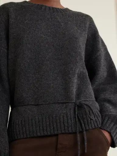 St. Agni Belted Wool Sweatshirt | Thumbnail 4 St. Agni Belted Wool Sweatshirt | Thumbnail 4