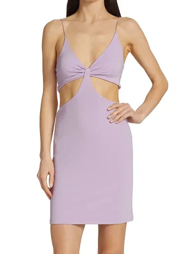 ALICE + OLIVIA Women's Havana Sleeveless Cut Out Minidress - Lavender | Thumbnail 3 ALICE + OLIVIA Women's Havana Sleeveless Cut Out Minidress - Lavender | Thumbnail 3