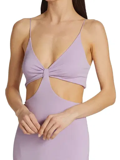 ALICE + OLIVIA Women's Havana Sleeveless Cut Out Minidress - Lavender | Thumbnail 6 ALICE + OLIVIA Women's Havana Sleeveless Cut Out Minidress - Lavender | Thumbnail 6