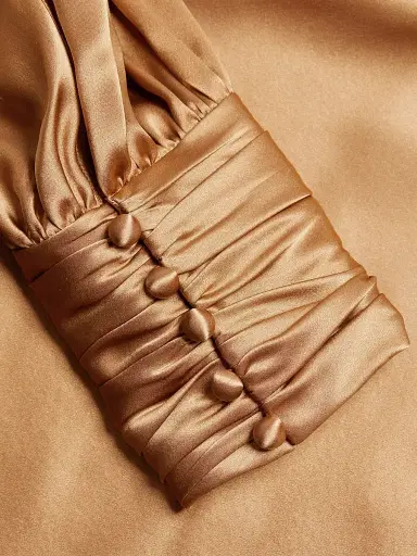 Cinq à Sept Women's Taylee Cowlneck Silk Blouse - Cinnamon | Thumbnail 7 Cinq à Sept Women's Taylee Cowlneck Silk Blouse - Cinnamon | Thumbnail 7