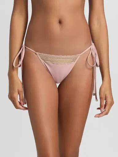 Kiki de Montparnasse Women's Inset Lace String Bikini Bottom - Buff - Size XL | Thumbnail 3 Kiki de Montparnasse Women's Inset Lace String Bikini Bottom - Buff - Size XL | Thumbnail 3
