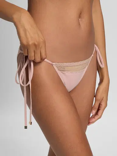Kiki de Montparnasse Women's Inset Lace String Bikini Bottom - Buff - Size XL | Thumbnail 5 Kiki de Montparnasse Women's Inset Lace String Bikini Bottom - Buff - Size XL | Thumbnail 5