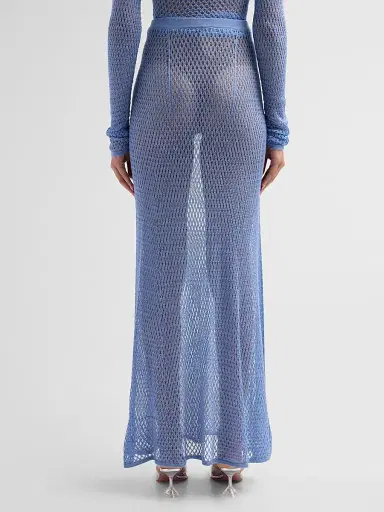Kiki de Montparnasse Women's Silk Crochet Maxi Skirt | Thumbnail 3 Kiki de Montparnasse Women's Silk Crochet Maxi Skirt | Thumbnail 3
