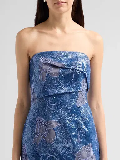 Rene Ruiz Collection Women's Embellished Floral Strapless Column Gown | Thumbnail 5 Rene Ruiz Collection Women's Embellished Floral Strapless Column Gown | Thumbnail 5