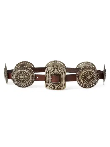 Polo Ralph Lauren Women's Leather Buckle Belt - Brown | Thumbnail 1 Polo Ralph Lauren Women's Leather Buckle Belt - Brown | Thumbnail 1
