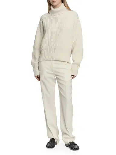 Malo Women's Rib-Knit Cashmere Turtleneck Sweater - Margherita | Thumbnail 2 Malo Women's Rib-Knit Cashmere Turtleneck Sweater - Margherita | Thumbnail 2