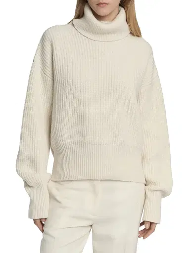 Malo Women's Rib-Knit Cashmere Turtleneck Sweater - Margherita | Thumbnail 4 Malo Women's Rib-Knit Cashmere Turtleneck Sweater - Margherita | Thumbnail 4