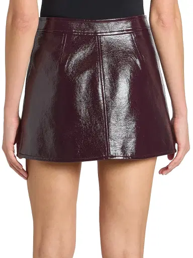 Courrèges Women's Reedition Cotton-Blend Vinyl A-Line Mini Skirt | Thumbnail 5 Courrèges Women's Reedition Cotton-Blend Vinyl A-Line Mini Skirt | Thumbnail 5
