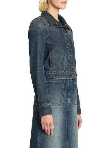 Courrèges Women's Reedition Vintage Denim Jacket - Vintage Medium Blue | Thumbnail 4 Courrèges Women's Reedition Vintage Denim Jacket - Vintage Medium Blue | Thumbnail 4