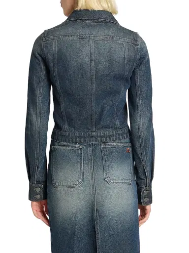 Courrèges Women's Reedition Vintage Denim Jacket - Vintage Medium Blue | Thumbnail 5 Courrèges Women's Reedition Vintage Denim Jacket - Vintage Medium Blue | Thumbnail 5